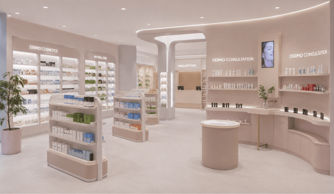 Pharmacy 3D rendering